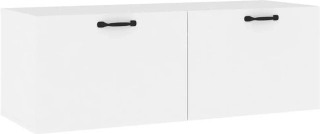 vidaXL Wandschrank aus Holzwerkstoff in Weiß, B/T/H: 100 x 36,5 x 35 cm - Bild 1