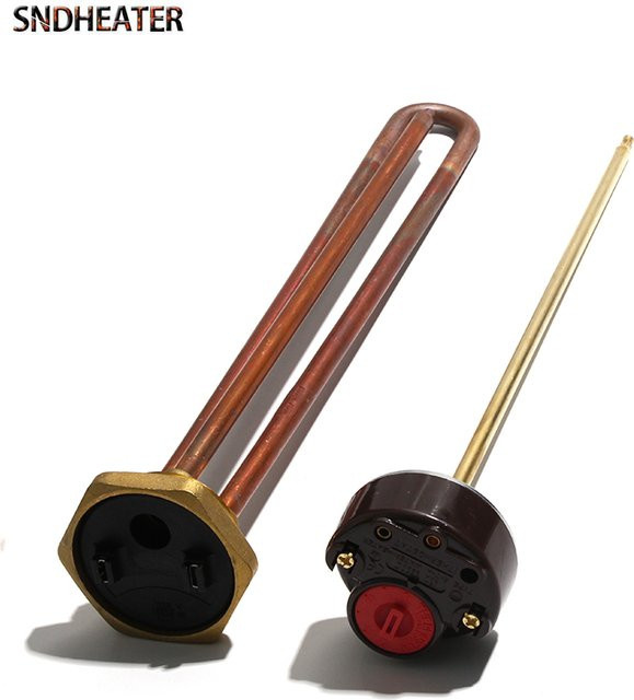 SNDHEATER Elektrisches Wasserheizelement mit DN32 G5/4 Kupfergewinde und 42mm Flansch für Ariston Thermostat Temperaturregler - Bild 1