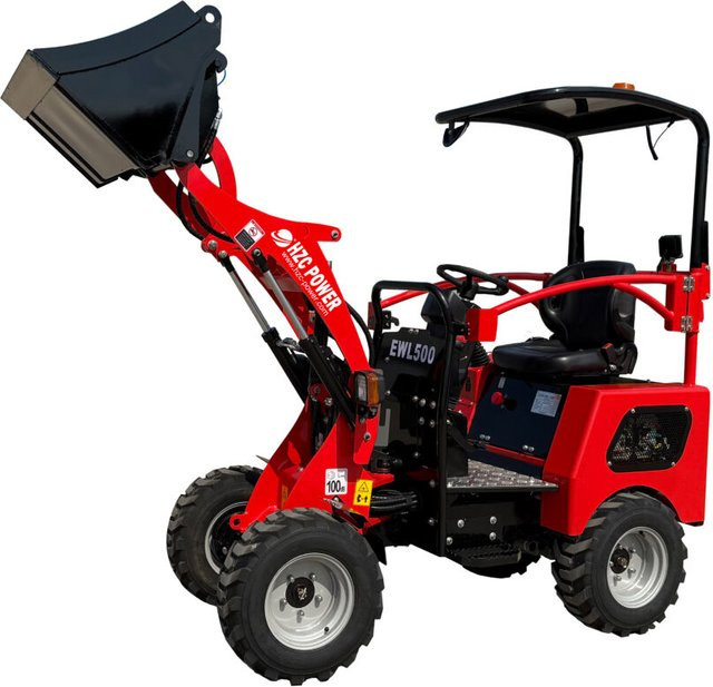 HZC Power elektrischer Radlader Hoflader EWL500 mit 500 kg Nennlast in Rot - Bild 1