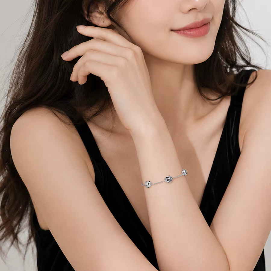 Thaddaeus Armband, 925 Silber, Totenköpfe, Damen - Bild 4
