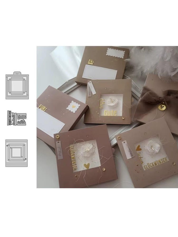 Metall-Stanzformen für DIY Scrapbooking und Kartenherstellung mit Fenster-Motiv für Fotoalben - Bild 4