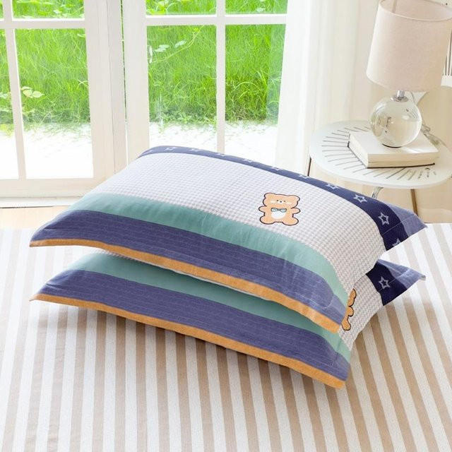 2er-Set JMG Clothing Kissenbezüge aus 100% Baumwolle mit floralem Jacquard-Muster in Blau, B/H: 48 x 74 cm - Bild 1
