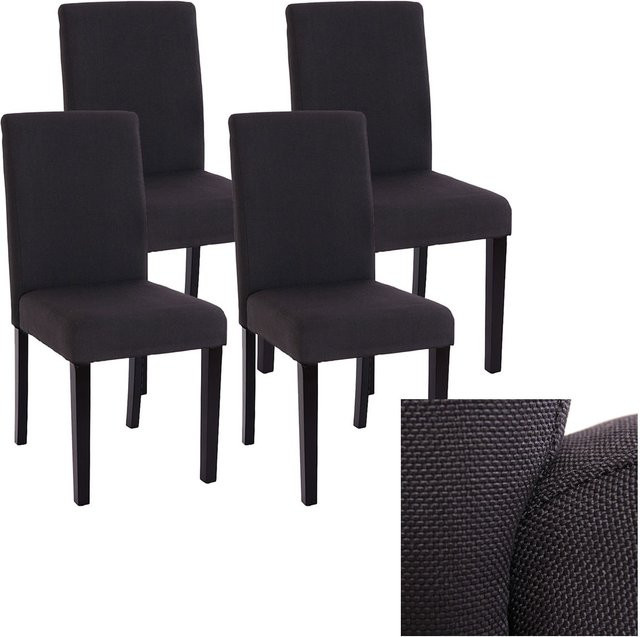 MCW Esszimmerstuhl Littau 4er-Set in Schwarz aus Textil mit modernem Design - Bild 1