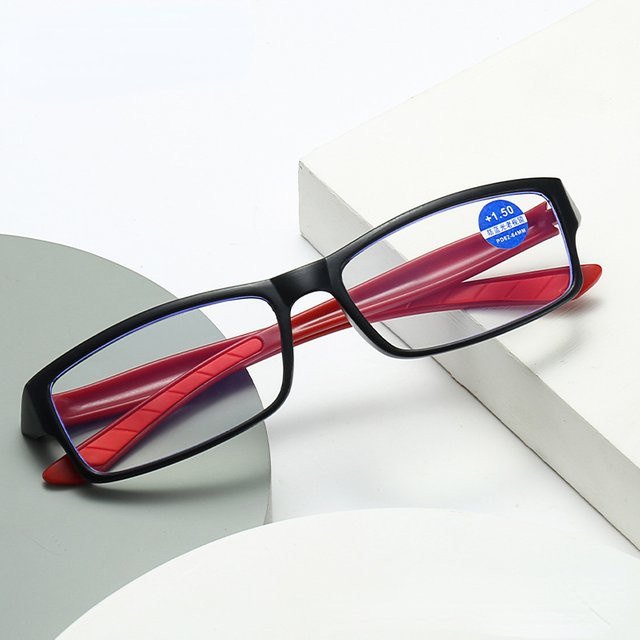 Herren Lesebrille MDOD, Vollrand, rechteckig, schwarz, Kunststoff - Bild 1