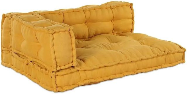 vidaXL Palettensofa Kissen Set aus Stoff in Gelb, 3 Stück, B/T/H: 120 x 80 x 38 cm - Bild 1