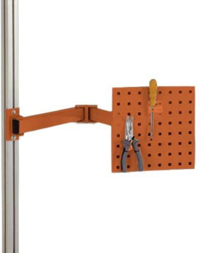 Manuflex ZB8232.2001 Werkzeugträgerplatte für CANTOLAB und ALU in Orange mit Doppelgelenk-Schwenkausleger, B/H: 30,5 x 30,5 cm - Bild 1