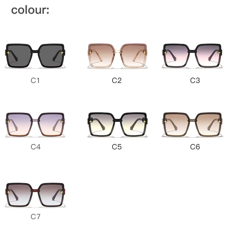 Samjune Sonnenbrille, Damen, Vollrand, quadratisch, Kunststoff - Bild 3