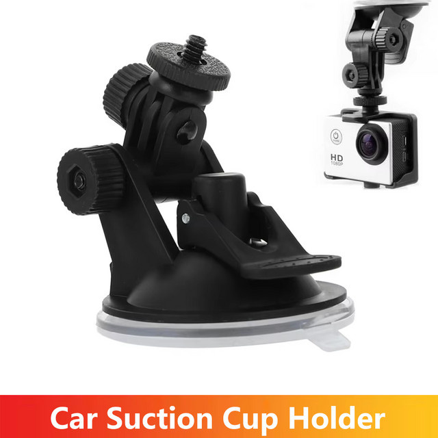 EXSKOF Saugnapf Halterung für die Windschutzscheibe als Action-Kamera Zubehör in Schwarz für GoPro, Insta360, DJI Osmo Action und weitere Modelle - Bild 1