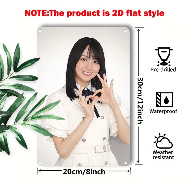 CIFBUY Retro Metallposter Japanisches Anime-Idol Blechschild Wandkunst Dekoration Multicolour - Bild 2