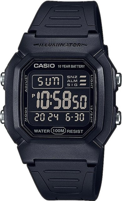 Casio Digitaluhr, Quarz, Kunststoff, Schwarz, 37 mm, Herren - Bild 1
