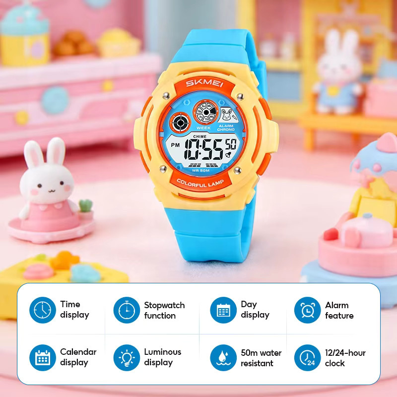 SKMEI Digitaluhr, Kunststoff, Kinder, 5 ATM, Alarm, Chronograph - Bild 2