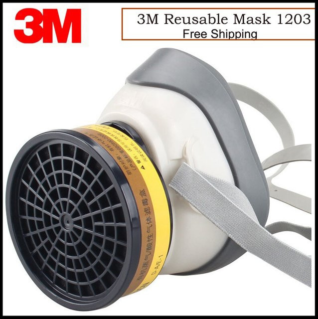 3M 1203 Halbgesichtsmaske als wiederverwendbare Atemschutzmaske gegen Säuregase und Chlor - Bild 1