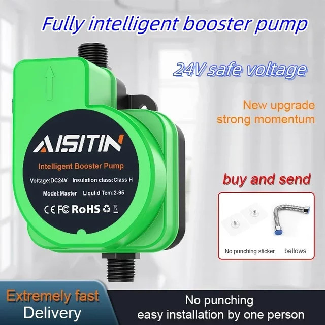 Bürstenlose automatische Druckerhöhungspumpe 180W 24V, leise Wasserdruckpumpe für die Haushaltsdusche - Bild 1