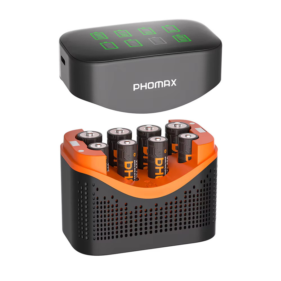 PHOMAX Lithium-Akkusatz mit Ladegerät: AA 1,5 V 4200 mWh und AAA 1,5 V 1110 mWh für Fernbedienungen, Mäuse und SmartDoor - Bild 3