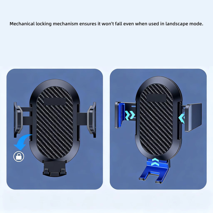 TEEQ Auto-Handyhalterung für ZEEKR X/001/009/7X, Tesla Model Y Juniper, Model 3 Highland 2024, Cybertruck und BYD Seal in Schwarz und Blau - Bild 3