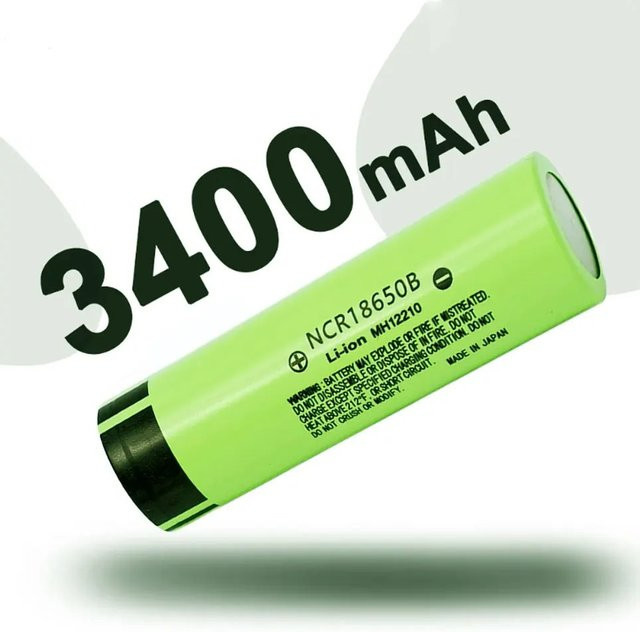 Wiederaufladbare Lithium-Ionen-Batterie NCR18650B 3400mAh 3,7V in Grün - Bild 1