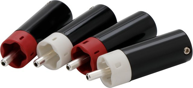 Preffair RCA-Stecker aus versilbertem Tellur-Kupfer in Sternform, 4 Stück, Farbe Silber - Bild 1