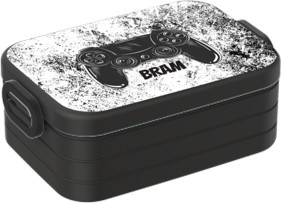Mepal Brotdose Gaming in Schwarz mit individuellem Namen und Foto bedruckbar, aus Kunststoff, auslaufsicher und spülmaschinenfest - Bild 1