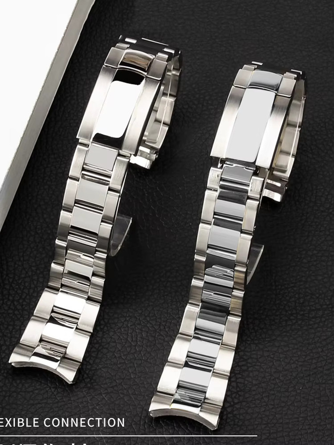 VATMENS Uhrenarmband Edelstahl, Silber, 20mm, Unisex - Bild 6