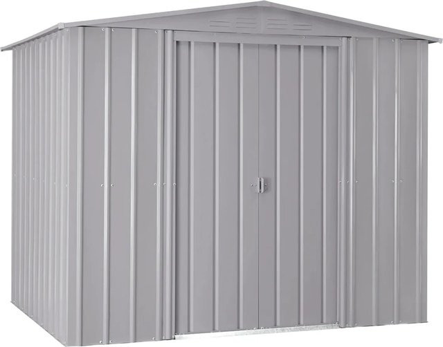 Globel Industries Metall-Gerätehaus Gartenmanager Dream 88 in Silber Metallic mit Schiebetüren und Lüftungsschlitzen, B/T/H: 234 x 237 x 198 cm - Bild 1