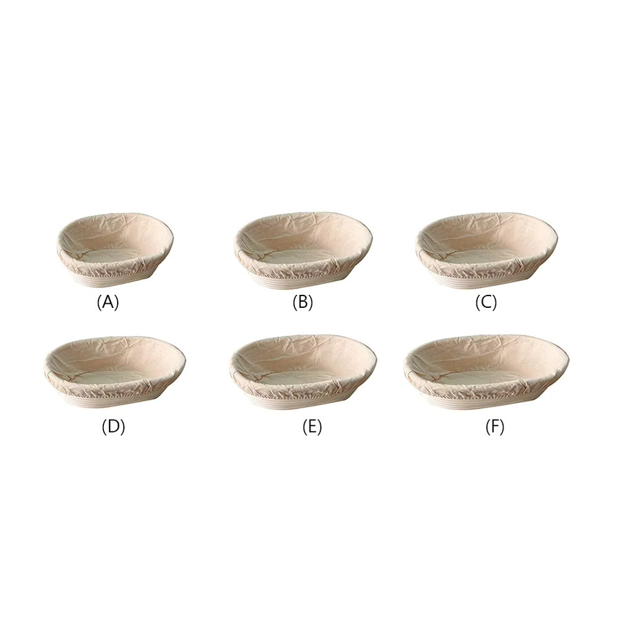 Ovaler Brotschutzkorb aus Rattan in Beige von VKTECH als Banneton Brotform und Backzubehör - Bild 4