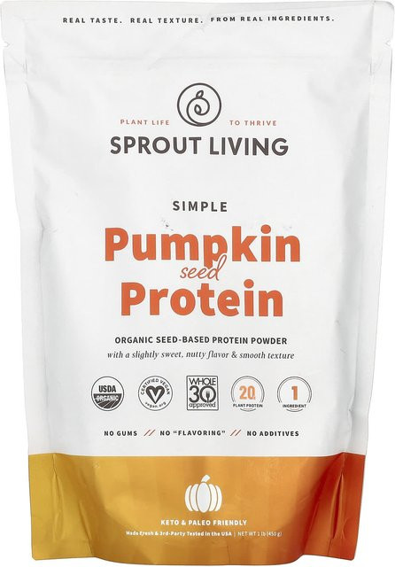 Sprout Living Kürbiskernprotein vegan 454 g - Bild 1