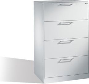 C+P Hängeregistraturschrank Asisto für DIN A4 Hängehefter, 4 Schubladen, zweibahnig, Farbe: Lichtgrau, B: 60,0 cm, H: 131,0 cm, T: 80,0 cm - Bild 1