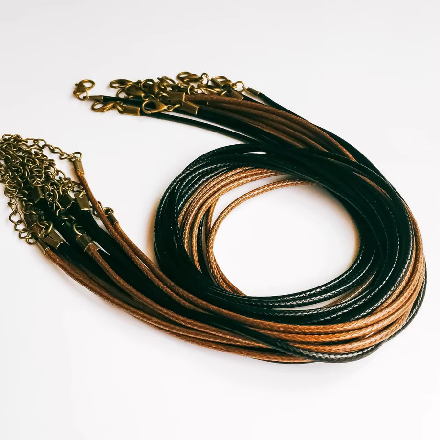 ZEROUP DIY JEWELRY Halskette, Kunstlederschnur, schwarzbraun, 50 cm, Unisex - Bild 2