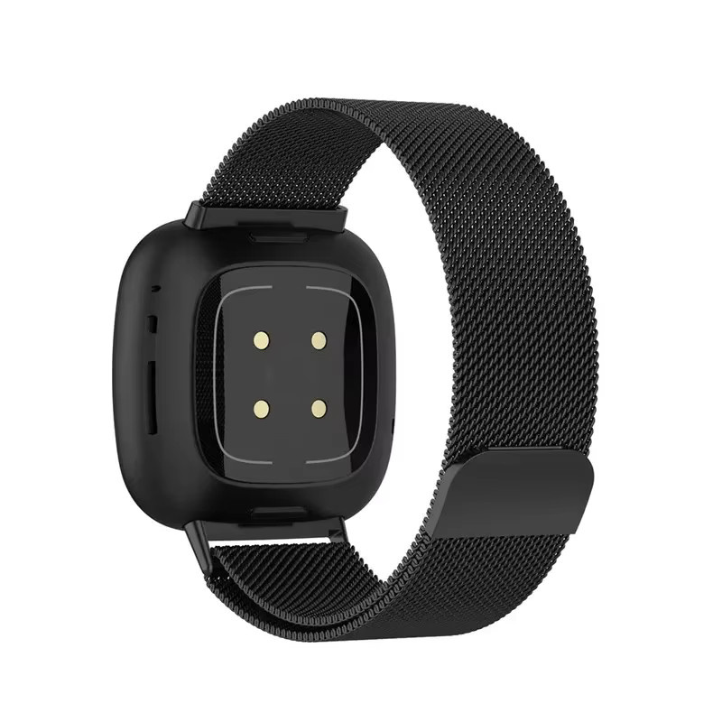Fitbit Uhrenarmband Milanaise, Edelstahl, Schwarz - Bild 2