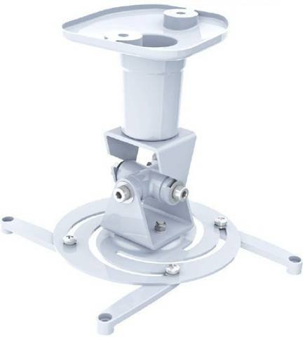 TECHly ICA-PM-100WH Beamer-Deckenhalterung in Weiß, neigbar und drehbar mit einem maximalen Boden-/Deckenabstand von 218 mm - Bild 1