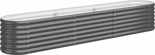 Furnicato Hochbeet aus verzinktem Stahl in Anthrazit, B/T/H: 224 x 40 x 36 cm - Bild 1