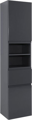 HELD MÖBEL Seitenschrank Cardiff in Grau, modern und glänzend, B/T/H: 40 x 35 x 180 cm - Bild 1