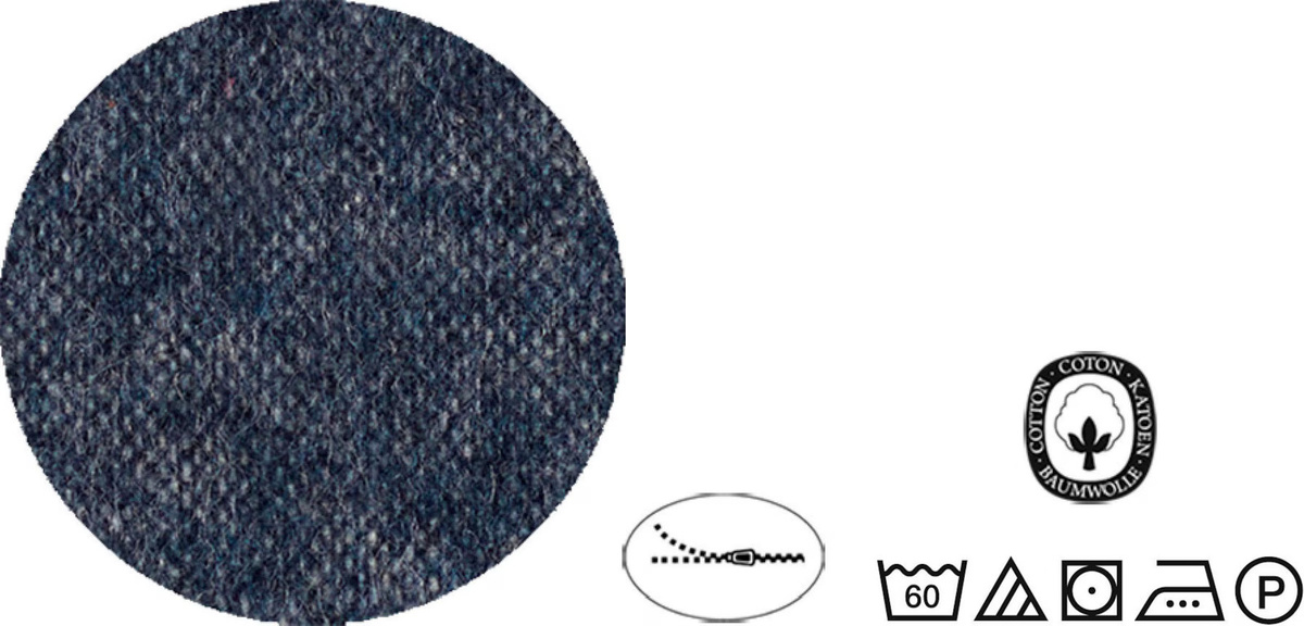 BIBERNA Bettwäsche Kissenbezüge aus Biber-Flanell in Blau, 100% Baumwolle, bügelfrei und atmungsaktiv, 80 x 80 cm - Bild 2