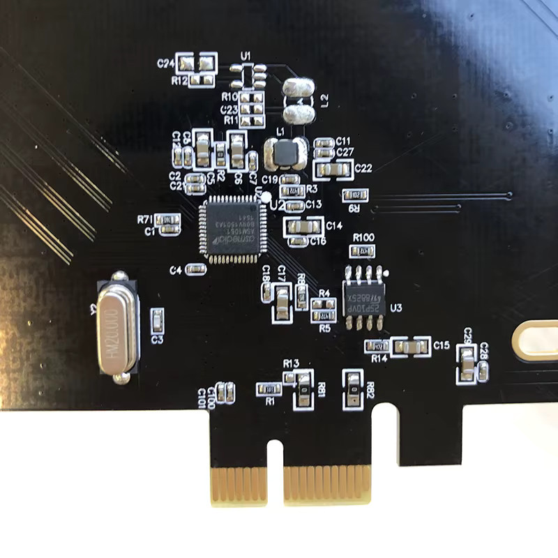 DEBROGLIE SATA III Erweiterungskarte PCI-E X1 zu SATA 3.0 Adapterkarte für 2,5 Zoll SSD in Schwarz - Bild 3