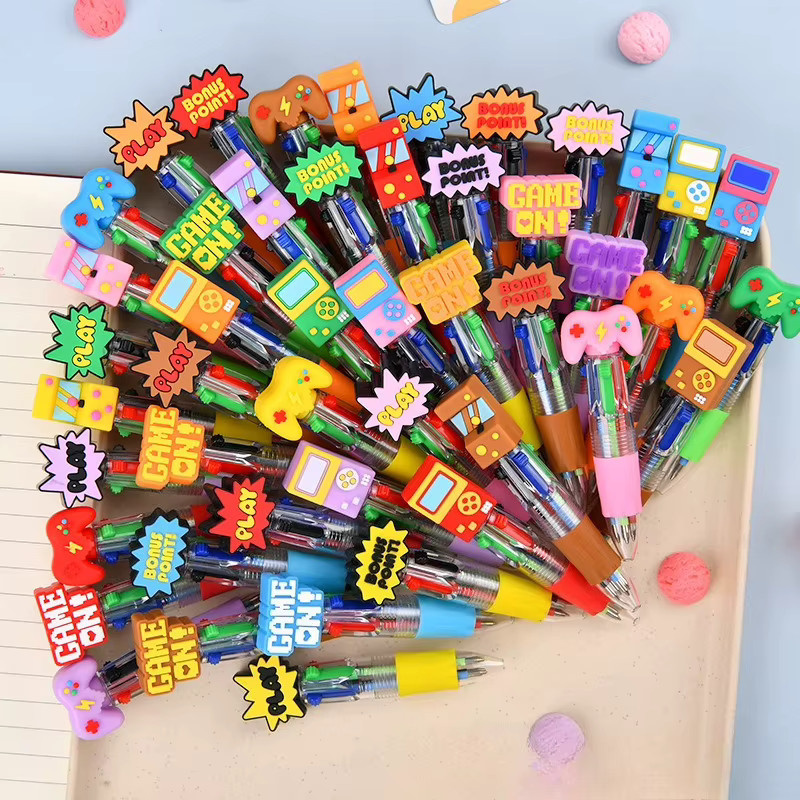 TWBEB 4-in-1 Cartoon-Mini-Mehrfarbstift aus Kunststoff mit Spielkonsolen-Design für Schule und Büro - Bild 2