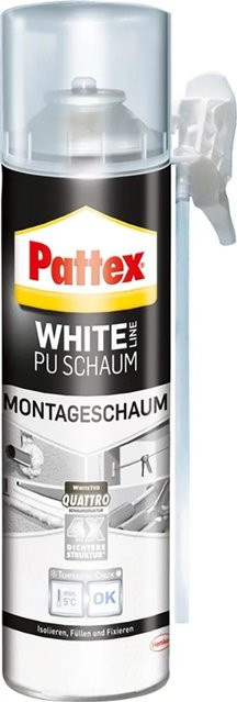 Pattex PU-Schaum White Line Polyurethan in Weiß, 500 ml - Bild 1