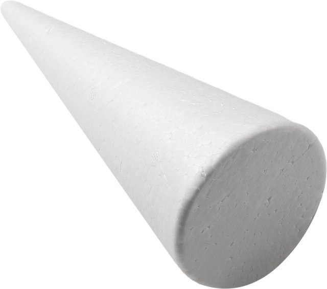 Weißer Schaumkegel aus Polystyrol für Bastelarbeiten und Dekoration, Höhe: 25,0 cm, Durchmesser: 20,0 cm - Bild 1