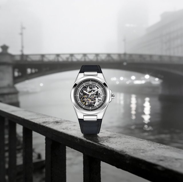 BENYAR Automatik Armbanduhr, Edelstahl, Blau, Herren - Bild 1