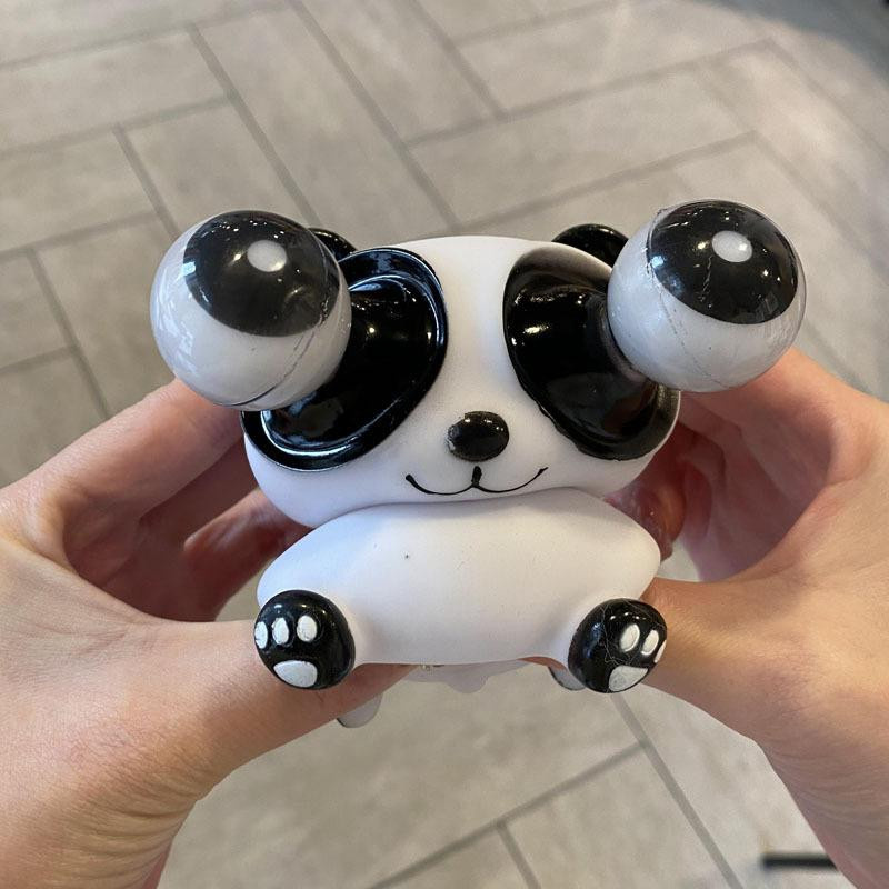 XDR Lustiger Quetsch-Pandabär-Puppe Augapfel-Herausschieß-Spielzeug Knet-Grünes-Insekt Fidget Anti-Stress-Spielzeug - Bild 2