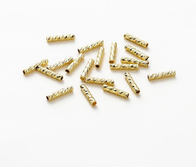 St.kunkka Gerades Rohr, vergoldetes Messing, Unisex, 10 x 1,5 mm - Bild 1