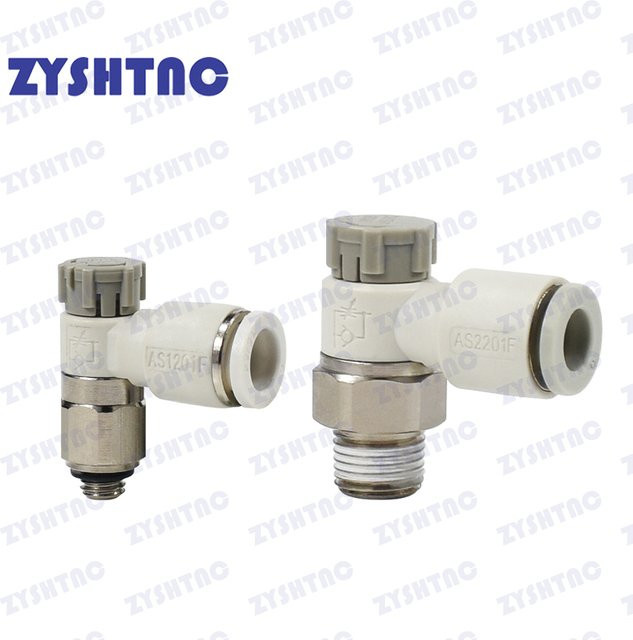 ZYSHTNC Pneumatisches Geschwindigkeitsregelventil AS1201F Drosselventil M5-04 für Zylinder einstellbar - Bild 1