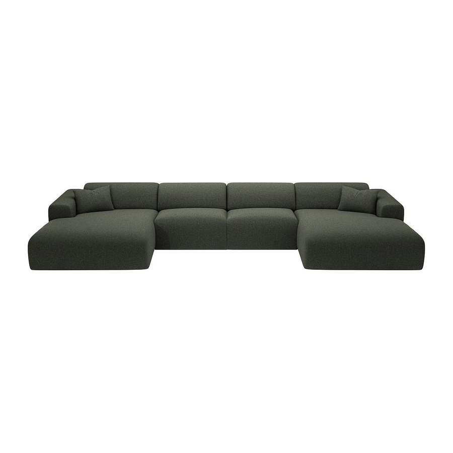 Maison Céphy Sofa Pogni in Grün ohne Schlafmöglichkeit aus Stoff - Bild 2