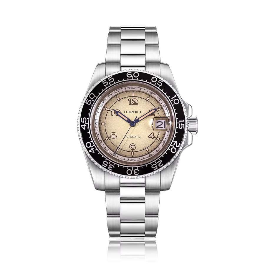 TOPHILL Armbanduhr Automatik, Edelstahl, 41 mm, Herren, Silber - Bild 3