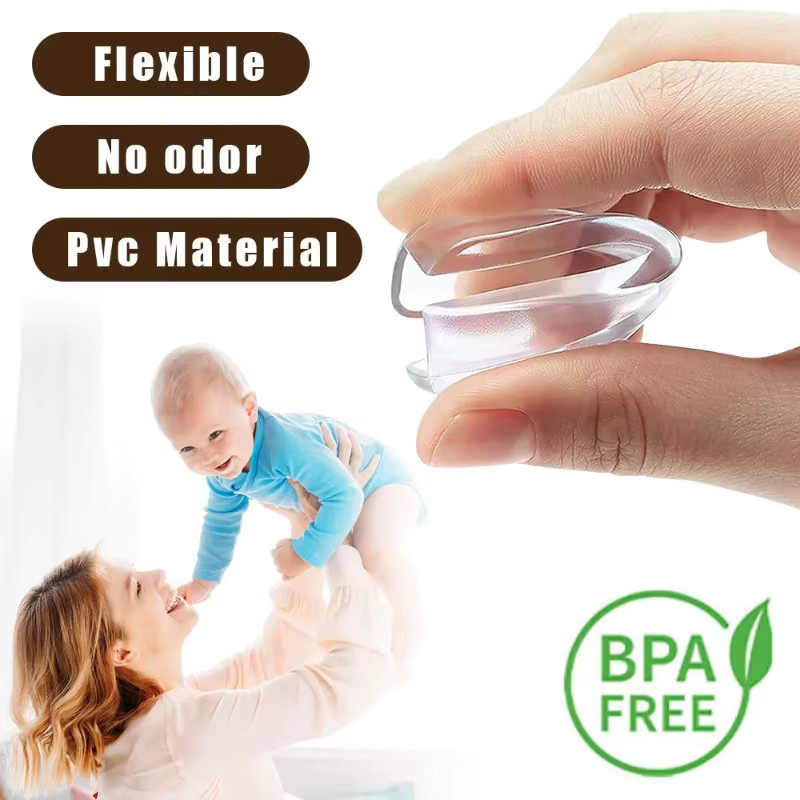 10er Pack Baby Eckenschutz aus transparentem Silikon selbstklebend zur Kollisionsprävention - Bild 3