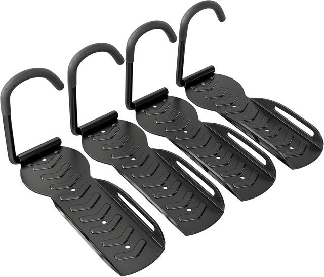 SPORTNOW Fahrrad Wandhalterung aus Metall in Schwarz, B: 10,5 cm, T: 25,5 cm, H: 4 cm - Bild 1