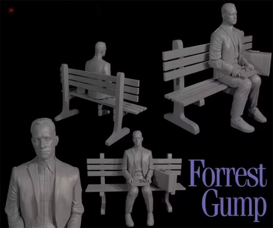 MODX Forrest Gump, Harzfigur, 1:24, 75 mm, unbemaltes Modellbau-Set - Bild 2