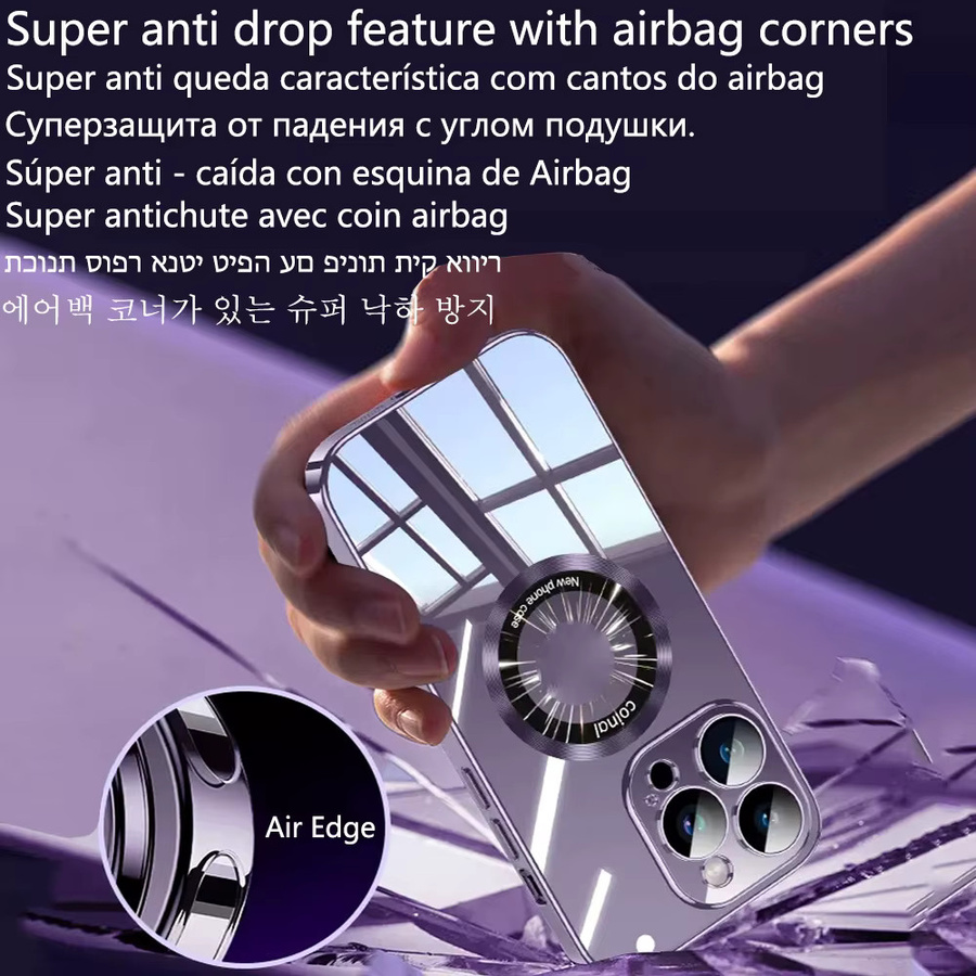 Apple MagSafe Schutzhülle mit Lupe und Glaslinse für iPhone 15 Plus, 14 Pro Max, 13, 12 und 11 in Transparent oder Grün - Bild 3