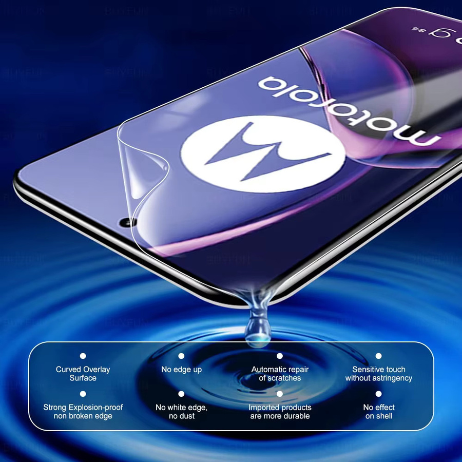 3er-Pack Hydrogel Displayschutzfolie für Motorola G Stylus 5G 2023 2024 2025 und G Power 5G 2024, transparent - Bild 5