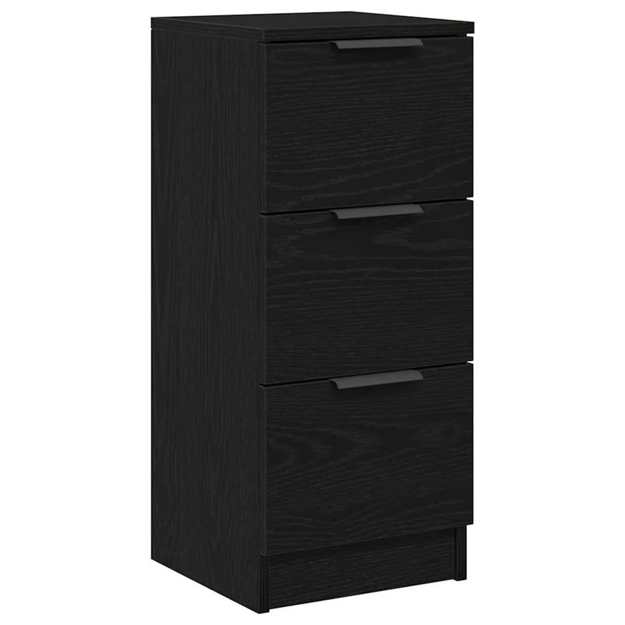 Set aus 2 Sideboards vidaXL in Schwarz und Eichen-Optik, modern und matt, B/T/H: 30 x 30 x 70 cm - Bild 1