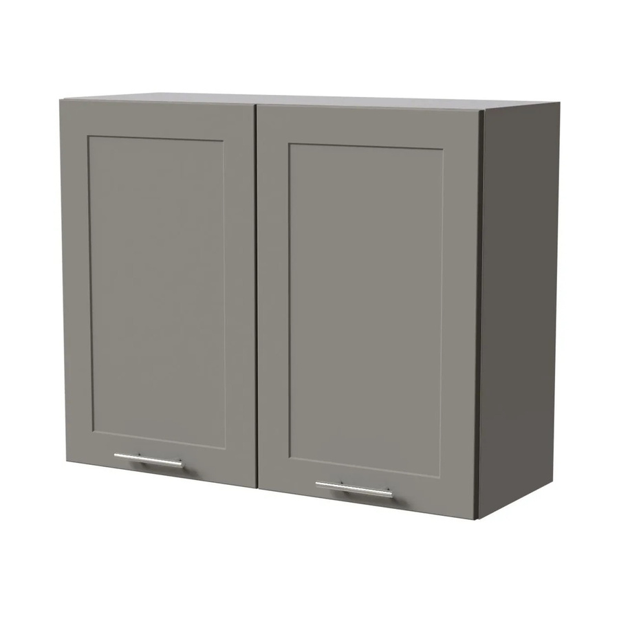 Feldmann-Wohnen Hängeschrank Oslo in Grau Matt mit Soft-Close-Türen und Regalböden, B/T/H: 90 x 32,5 x 72 cm - Bild 2